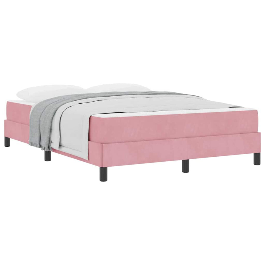 Boxspringbed met matras Roze 140 x 190 cm Fluweel