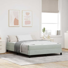 Boxspringbed met matras Lichtgrijs 140 x 200 cm Fluweel