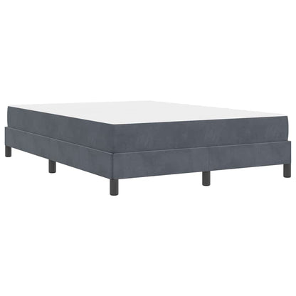 Boxspringbed met matras Donkergrijs 140 x 200 cm Fluweel