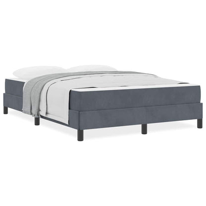 Boxspringbed met matras Donkergrijs 140 x 200 cm Fluweel