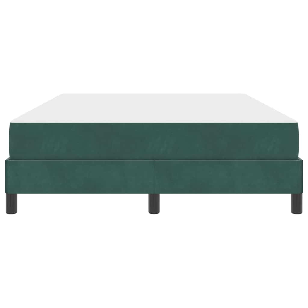 Boxspringbed met matras Donkergroen 140 x 200 cm Fluweel