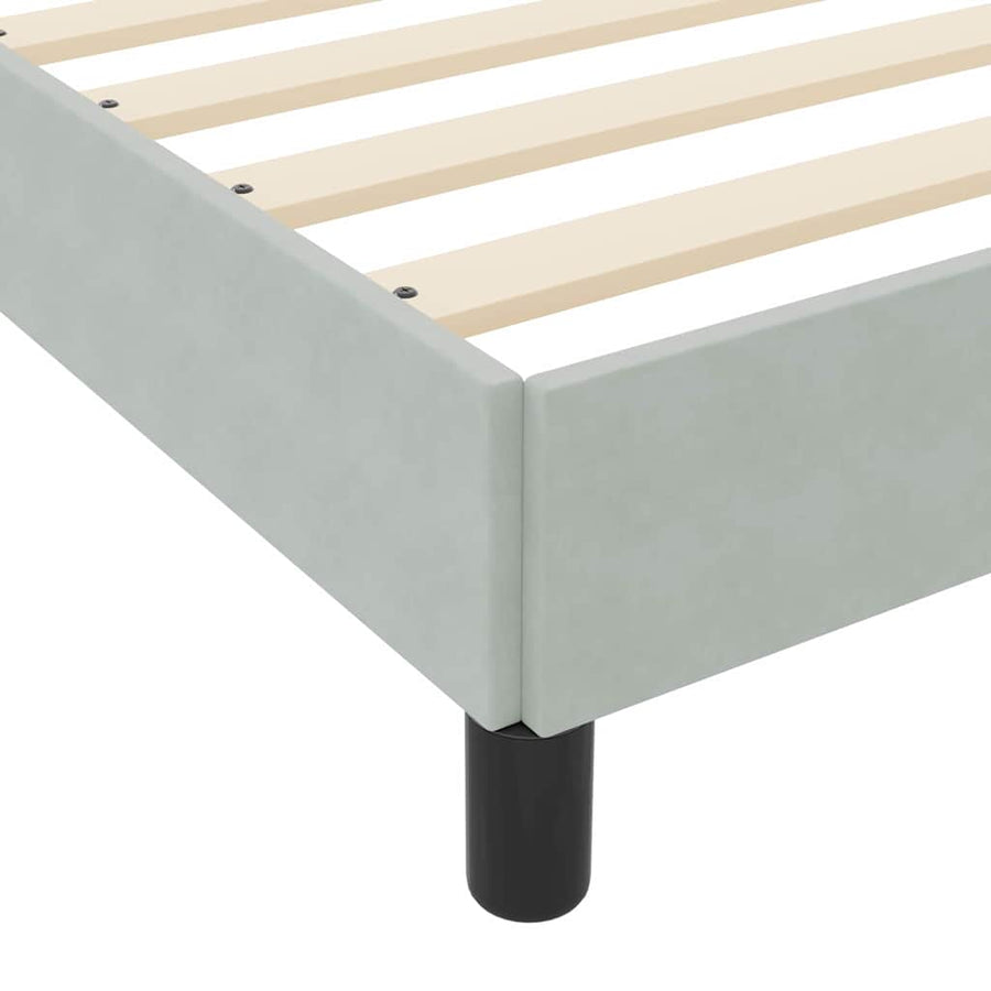 Boxspringbed met matras Lichtgrijs 160 x 200 cm Fluweel