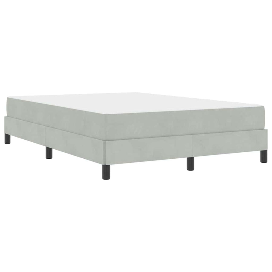 Boxspringbed met matras Lichtgrijs 160 x 200 cm Fluweel
