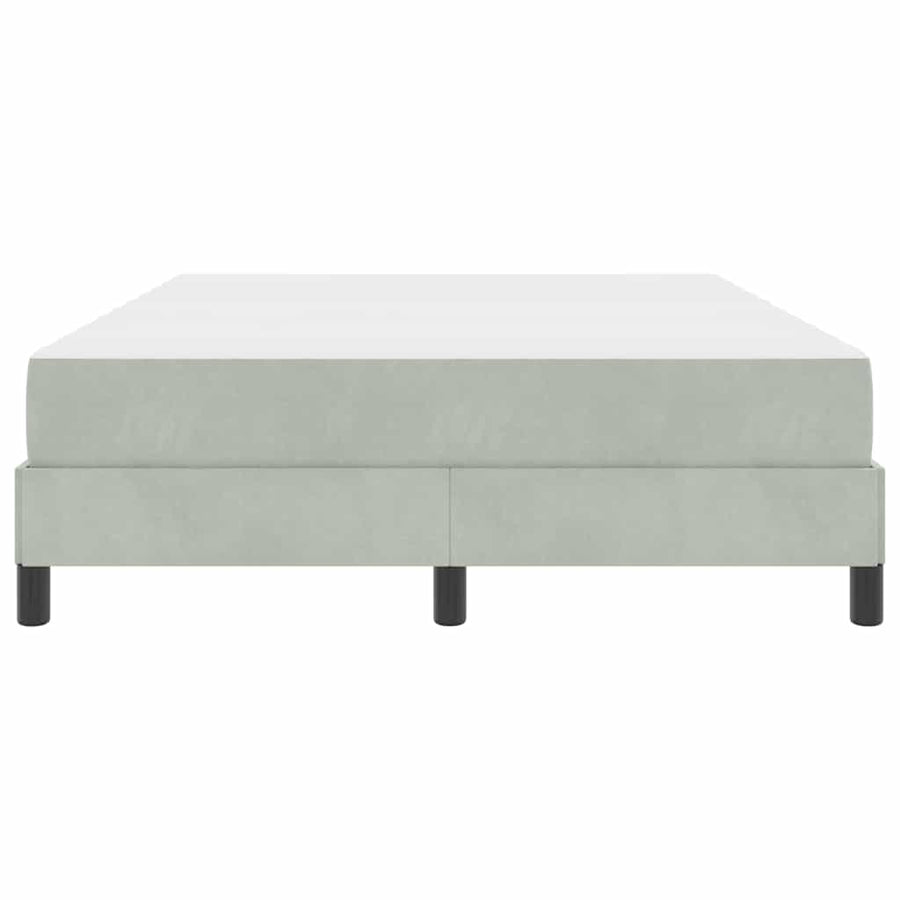 Boxspringbed met matras Lichtgrijs 160 x 200 cm Fluweel