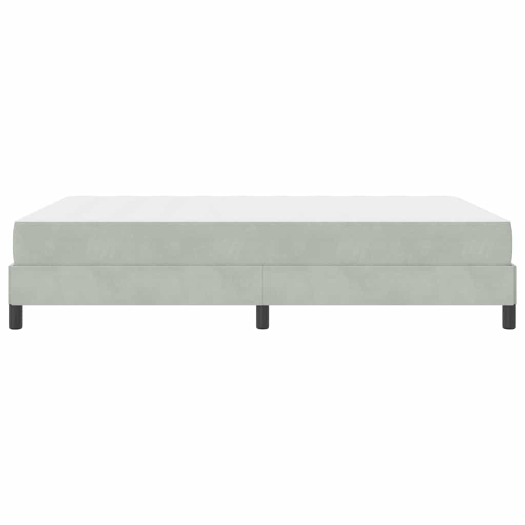Boxspringbed met matras Lichtgrijs 160 x 200 cm Fluweel