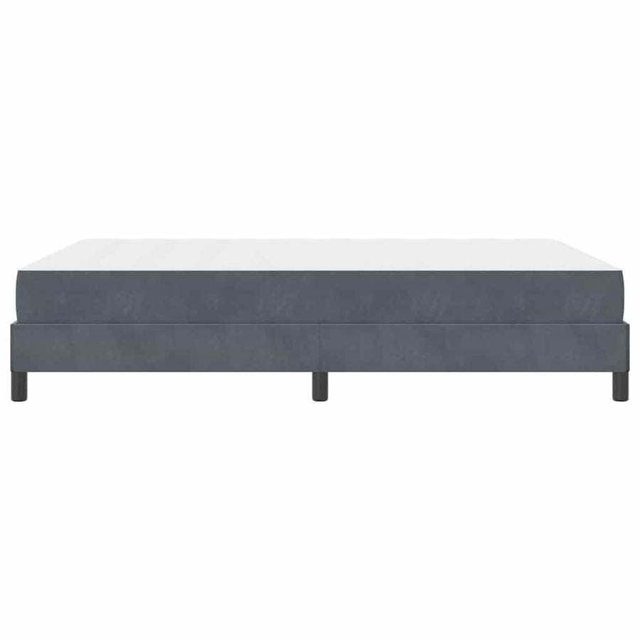 Boxspringbed met matras Donkergrijs 160 x 200 cm Fluweel