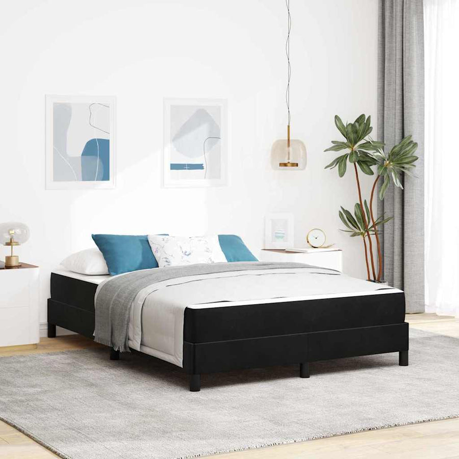 Boxspringbed met matras Zwart 160 x 200 cm Fluweel