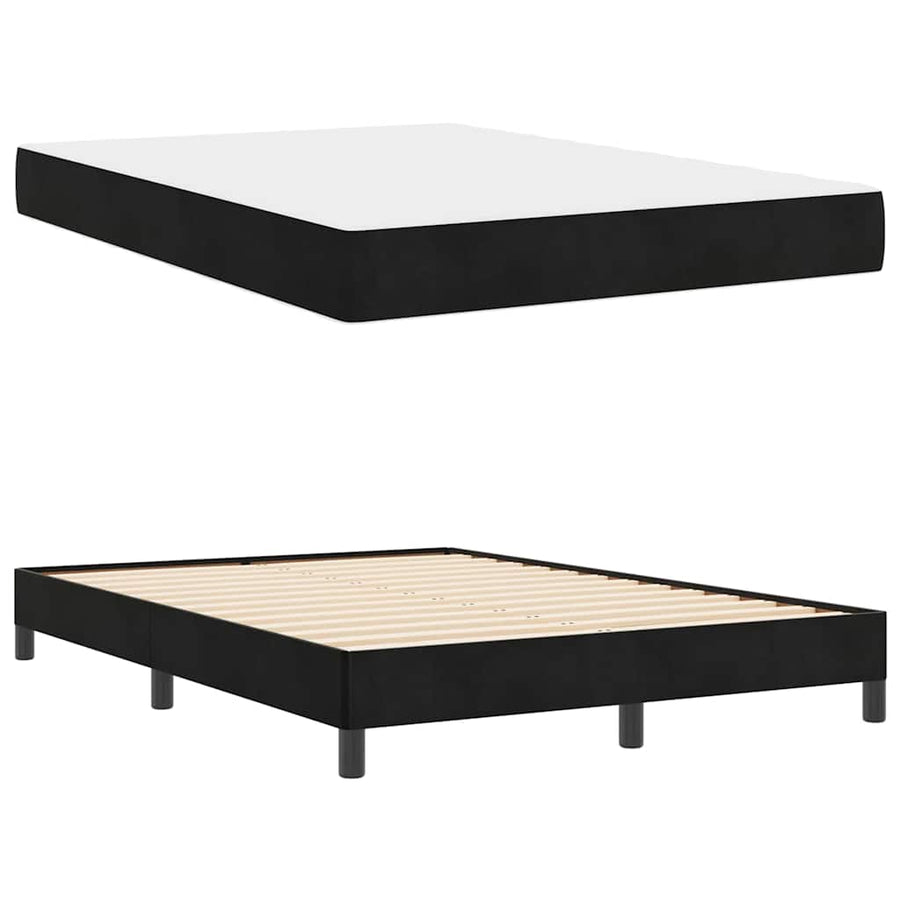 Boxspringbed met matras Zwart 160 x 200 cm Fluweel