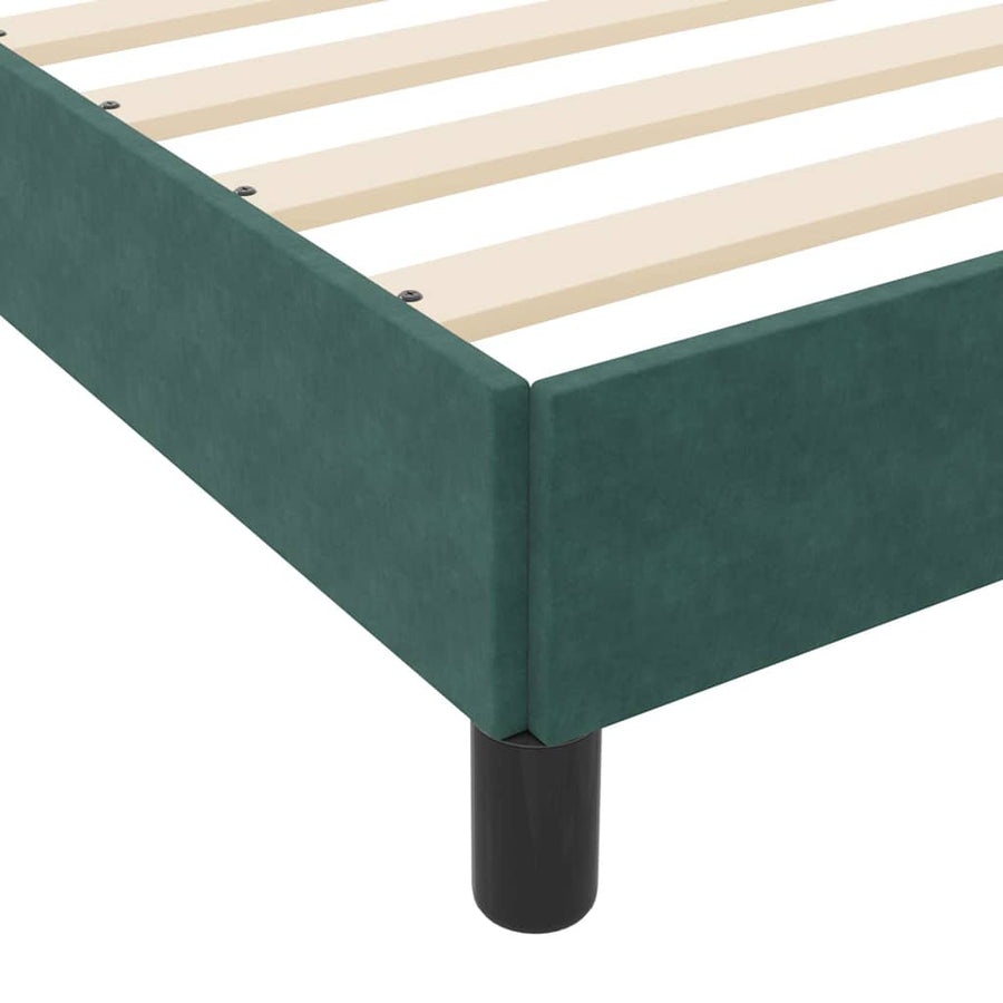 Boxspringbed met matras Donkergroen 160 x 200 cm Fluweel