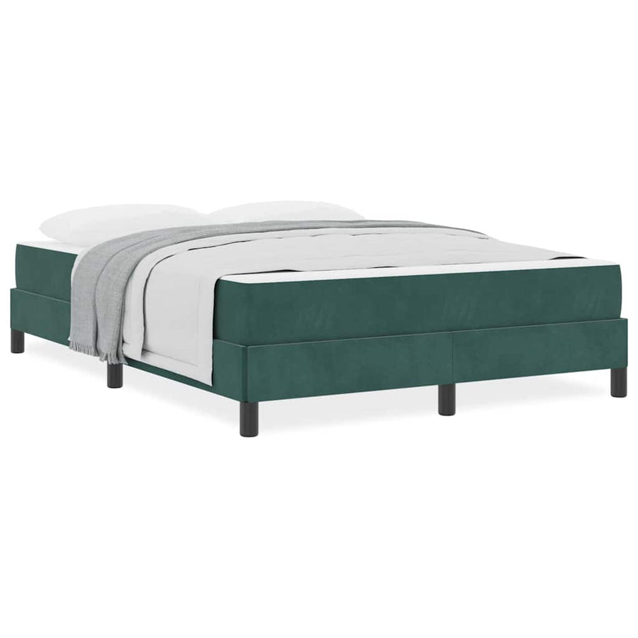 Boxspringbed met matras Donkergroen 160 x 200 cm Fluweel