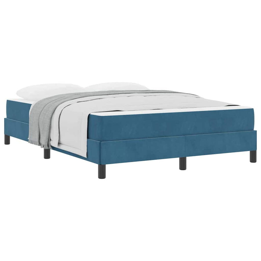 Boxspringbed met matras Donkerblauw 160 x 200 cm Fluweel