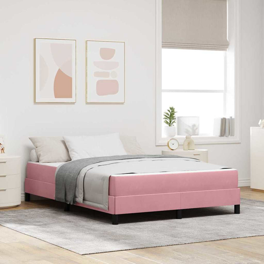 Boxspringbed met matras Roze 160 x 200 cm Fluweel
