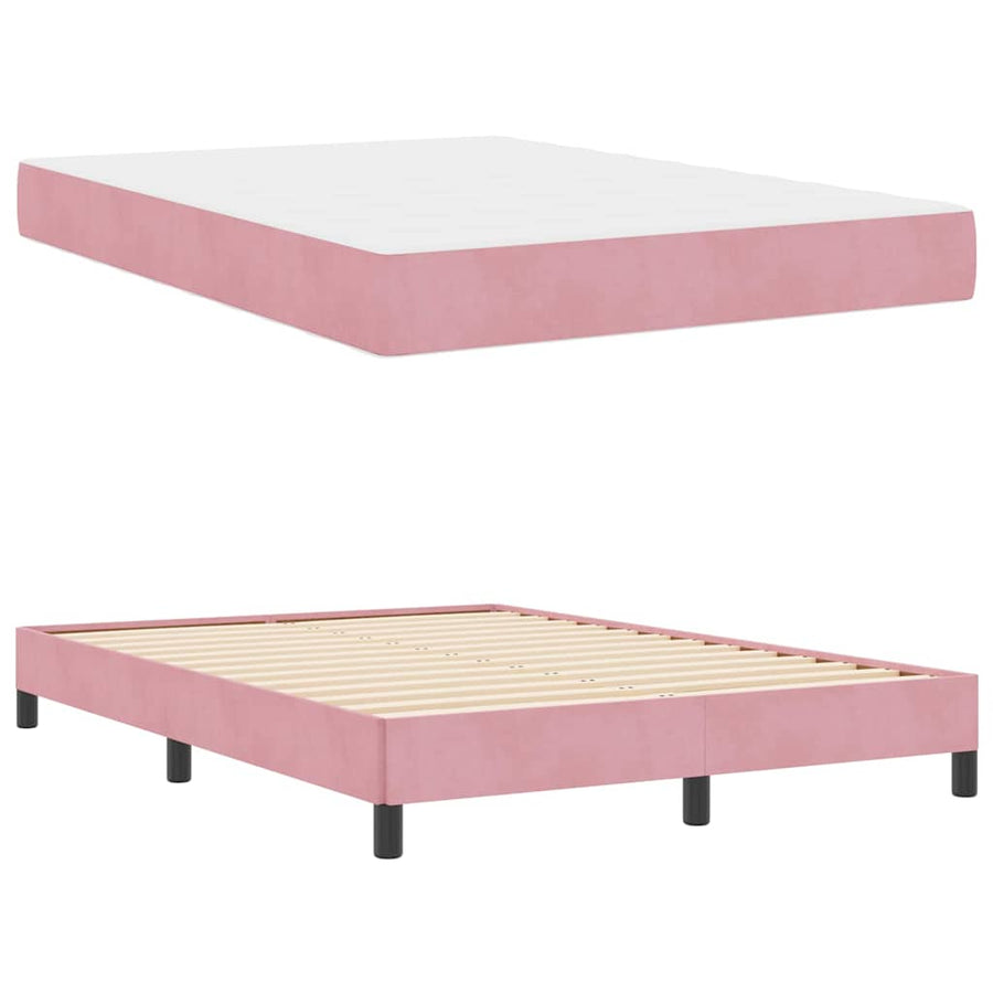 Boxspringbed met matras Roze 160 x 200 cm Fluweel