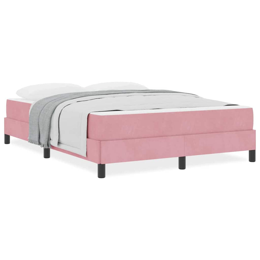 Boxspringbed met matras Roze 160 x 200 cm Fluweel