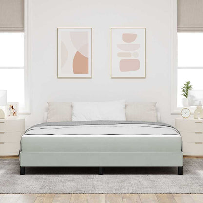 Boxspringbed met matras Lichtgrijs 180 x 200 cm Fluweel