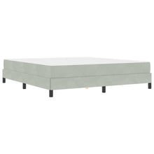 Boxspringbed met matras Lichtgrijs 180 x 200 cm Fluweel