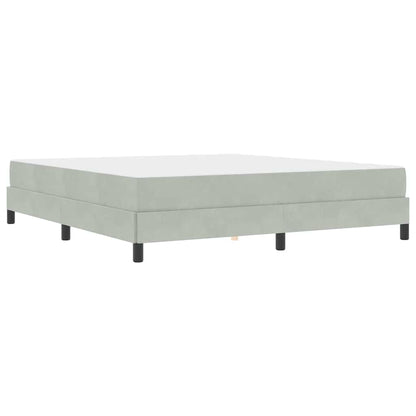 Boxspringbed met matras Lichtgrijs 180 x 200 cm Fluweel