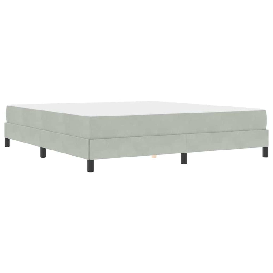 Boxspringbed met matras Lichtgrijs 180 x 200 cm Fluweel