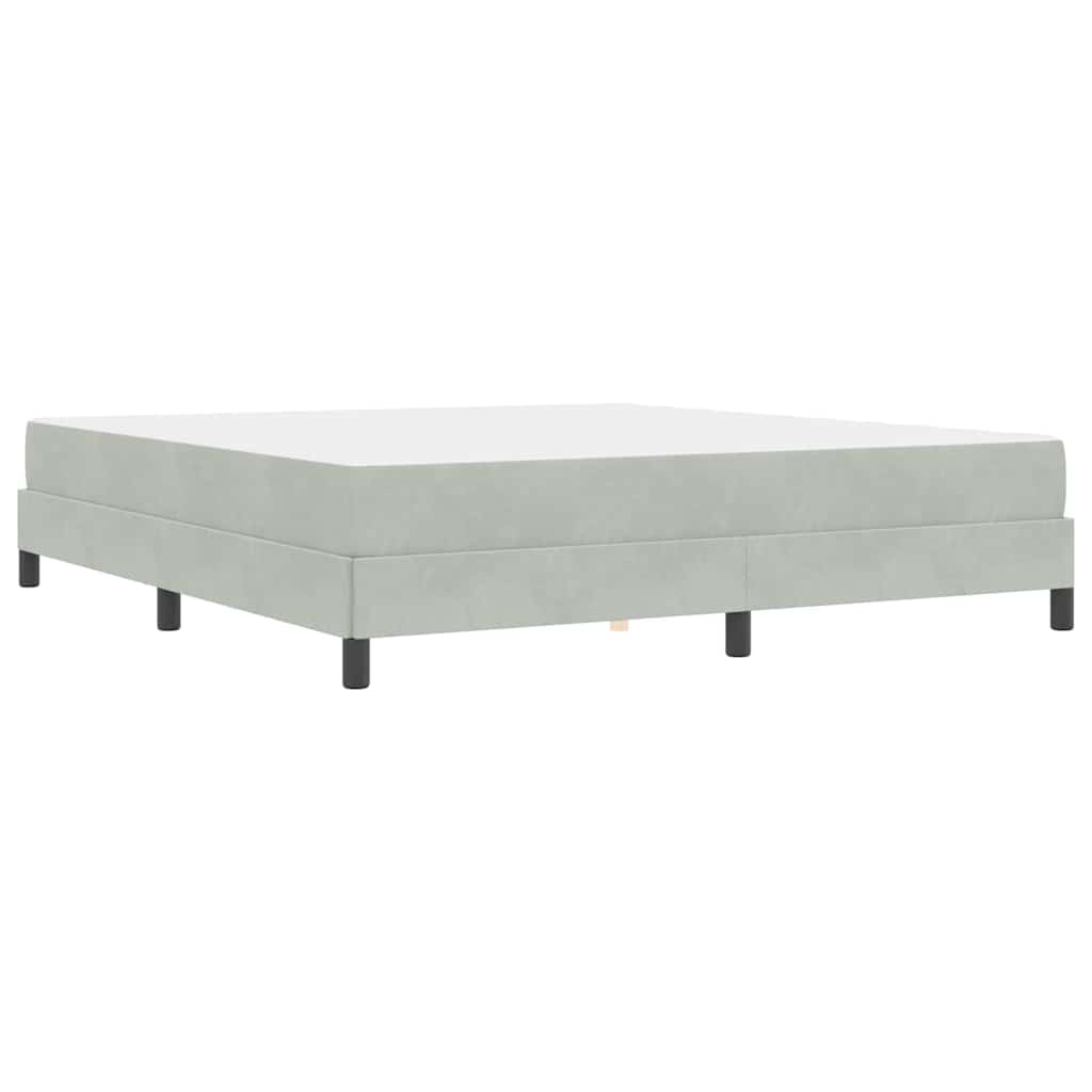Boxspringbed met matras Lichtgrijs 180 x 200 cm Fluweel