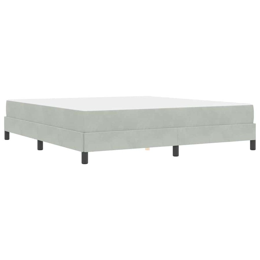 Boxspringbed met matras Lichtgrijs 180 x 200 cm Fluweel