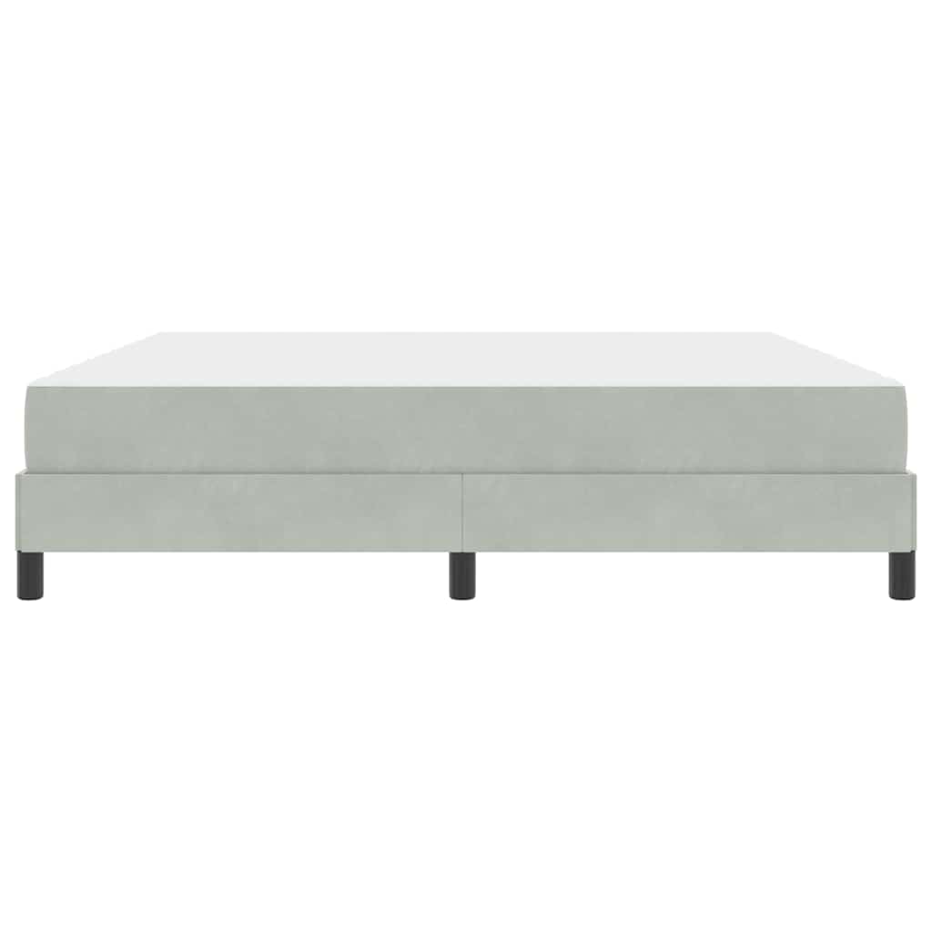 Boxspringbed met matras Lichtgrijs 180 x 200 cm Fluweel