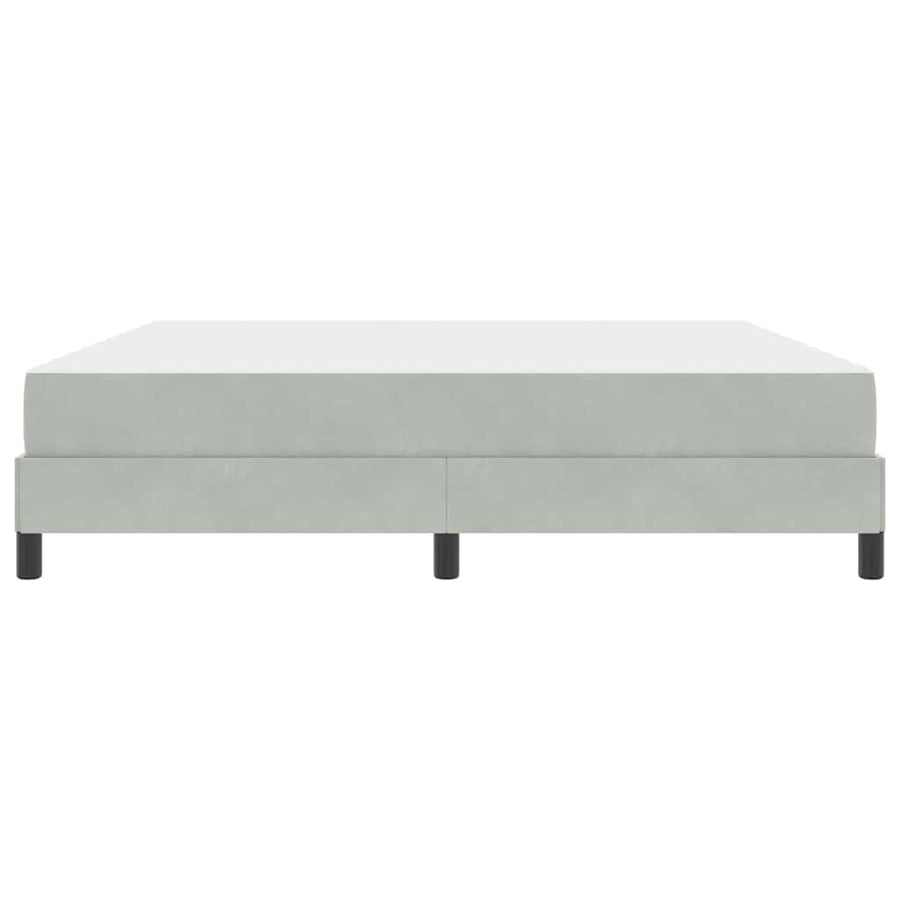 Boxspringbed met matras Lichtgrijs 180 x 200 cm Fluweel