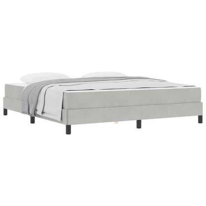 Boxspringbed met matras Lichtgrijs 180 x 200 cm Fluweel