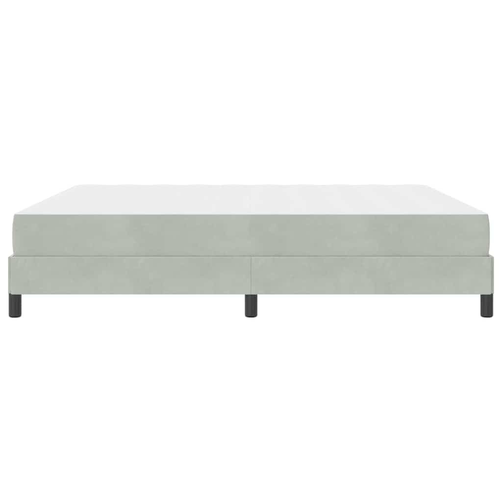 Boxspringbed met matras Lichtgrijs 180 x 200 cm Fluweel