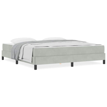 Boxspringbed met matras Lichtgrijs 180 x 200 cm Fluweel