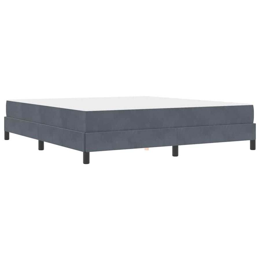 Boxspringbed met matras Donkergrijs 180 x 200 cm Fluweel