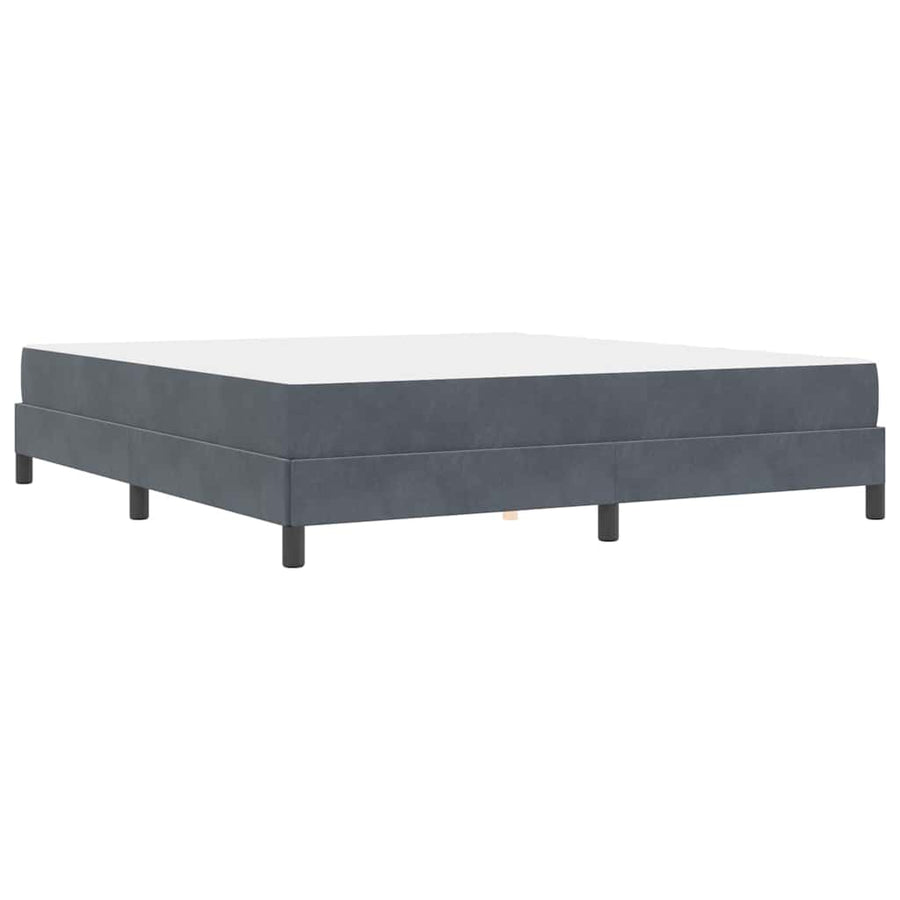 Boxspringbed met matras Donkergrijs 180 x 200 cm Fluweel