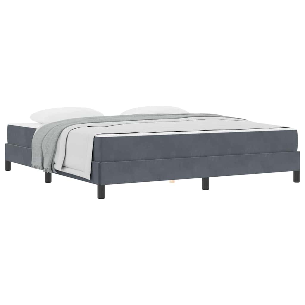 Boxspringbed met matras Donkergrijs 180 x 200 cm Fluweel