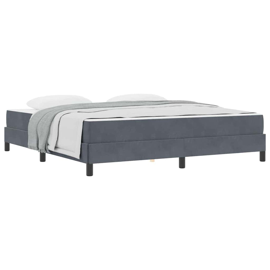 Boxspringbed met matras Donkergrijs 180 x 200 cm Fluweel