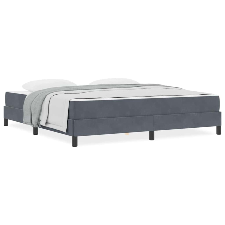 Boxspringbed met matras Donkergrijs 180 x 200 cm Fluweel