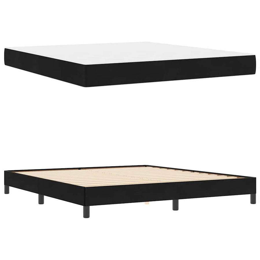 Boxspringbed met matras Zwart 180 x 200 cm Fluweel