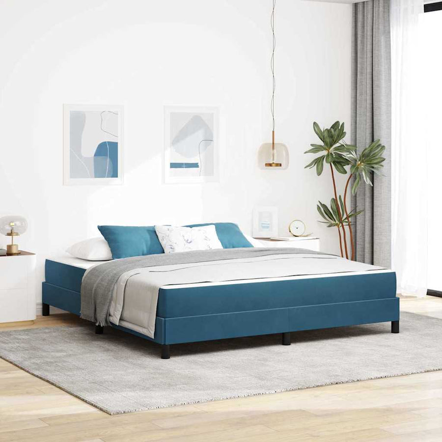 Boxspringbed met matras Donkerblauw 180 x 200 cm Fluweel