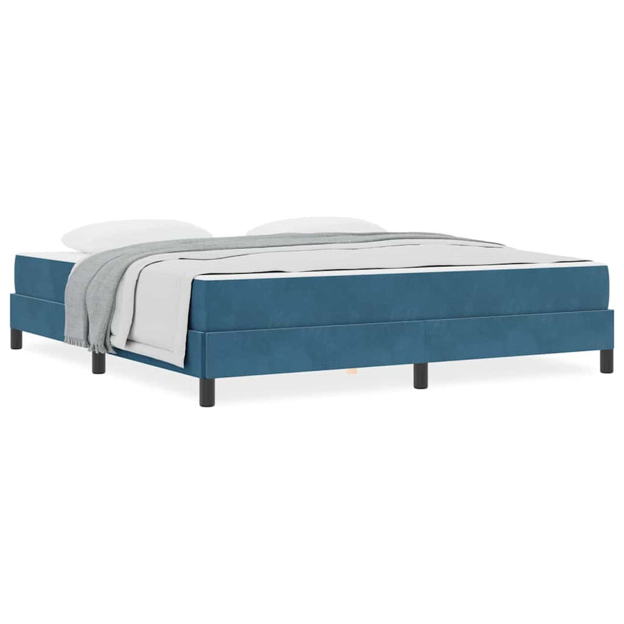 Boxspringbed met matras Donkerblauw 180 x 200 cm Fluweel