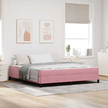 Boxspringbed met matras Roze 180 x 200 cm Fluweel