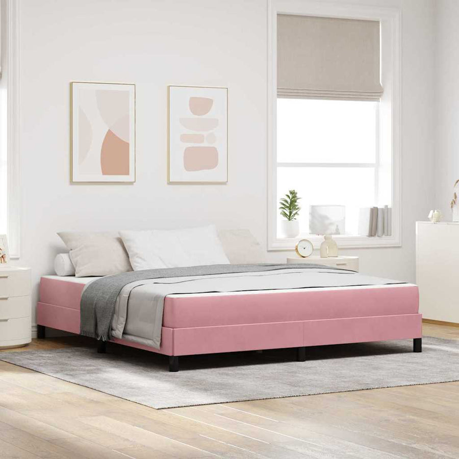 Boxspringbed met matras Roze 180 x 200 cm Fluweel