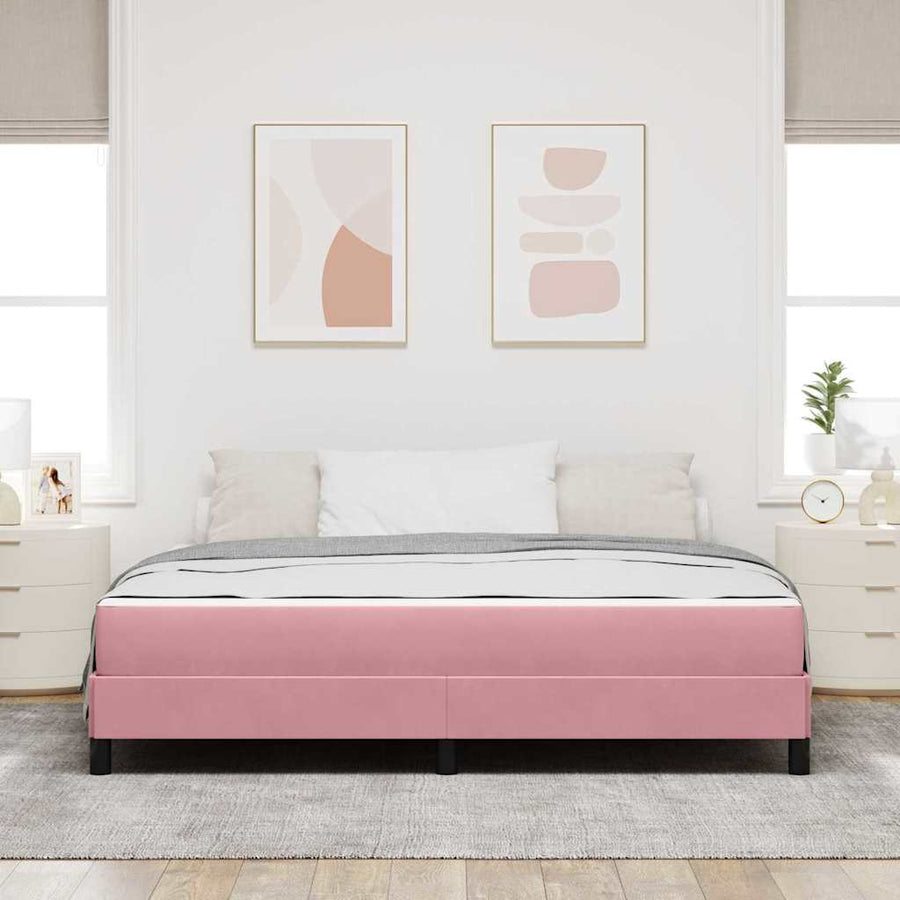 Boxspringbed met matras Roze 180 x 200 cm Fluweel