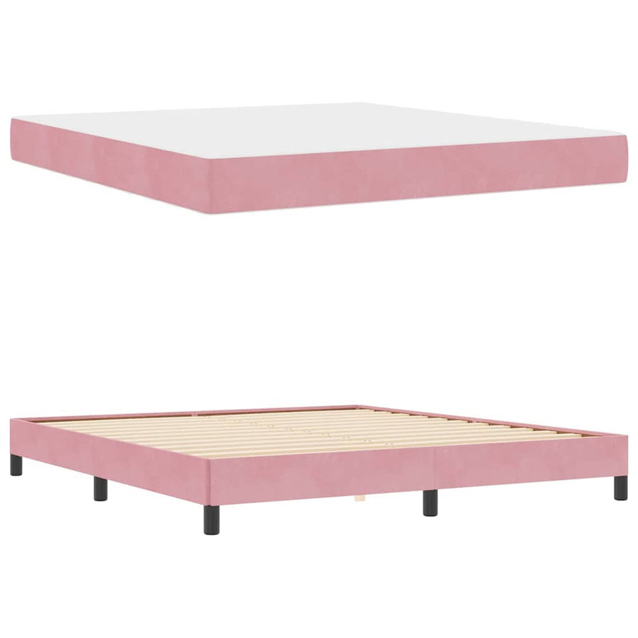 Boxspringbed met matras Roze 180 x 200 cm Fluweel