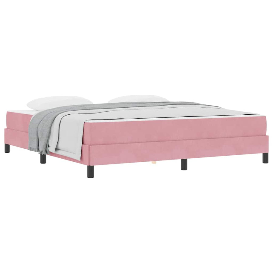 Boxspringbed met matras Roze 180 x 200 cm Fluweel