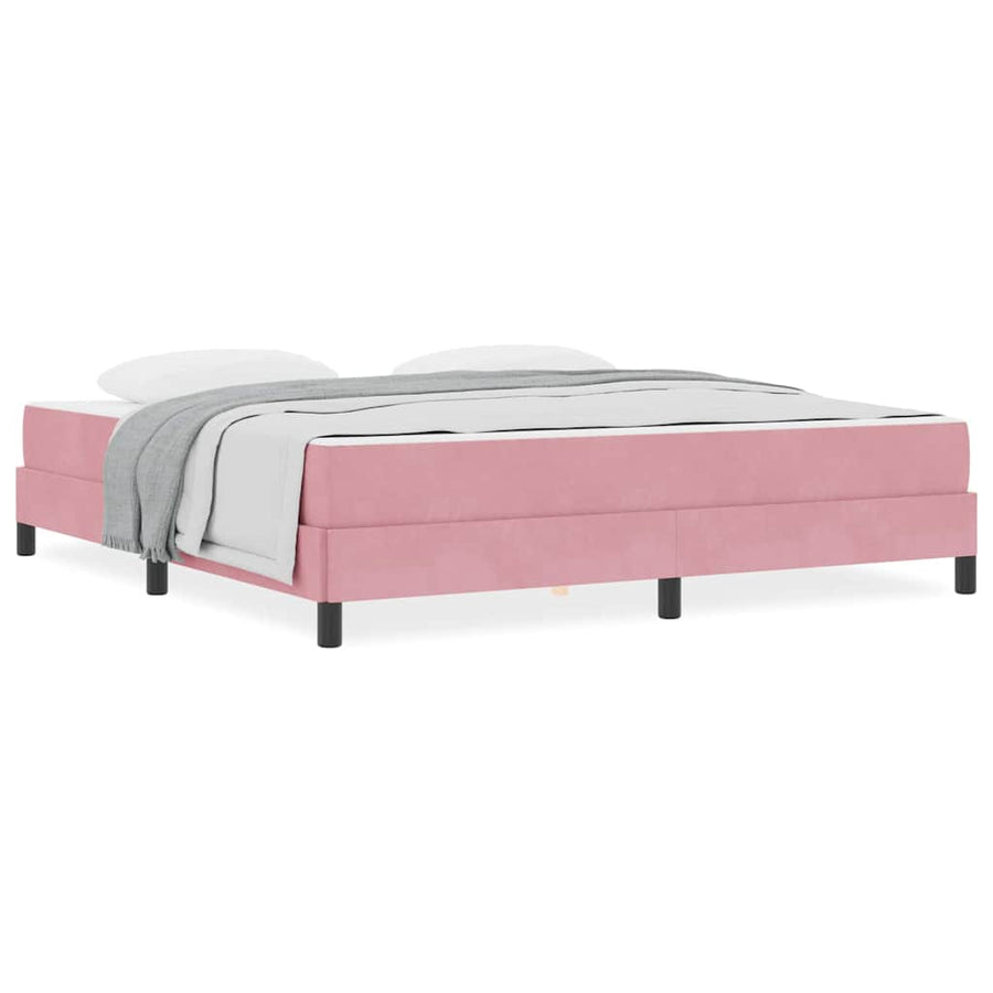 Boxspringbed met matras Roze 180 x 200 cm Fluweel