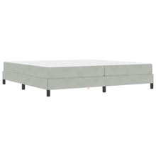 Boxspringbed met matras Lichtgrijs 200 x 200 cm Fluweel