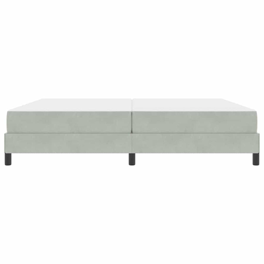 Boxspringbed met matras Lichtgrijs 200 x 200 cm Fluweel