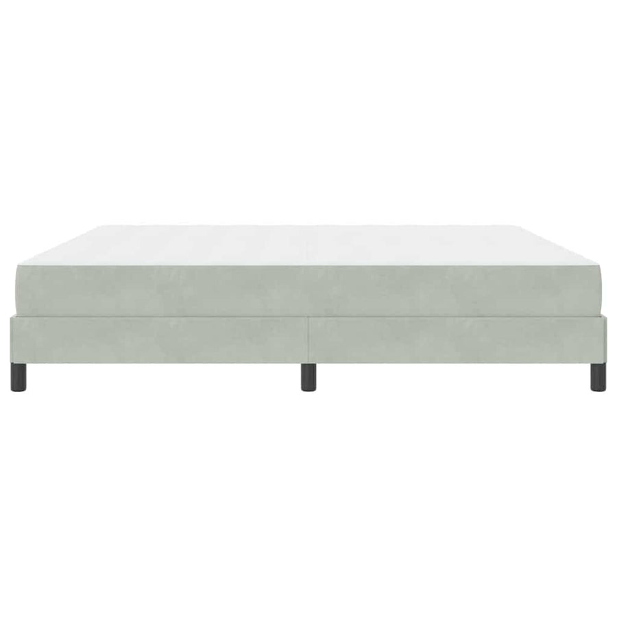 Boxspringbed met matras Lichtgrijs 200 x 200 cm Fluweel