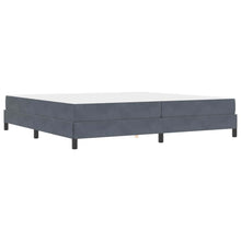 Boxspringbed met matras Donkergrijs 200 x 200 cm Fluweel