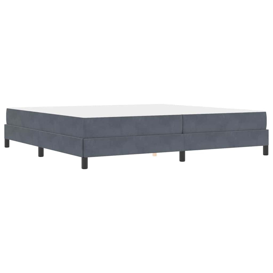 Boxspringbed met matras Donkergrijs 200 x 200 cm Fluweel
