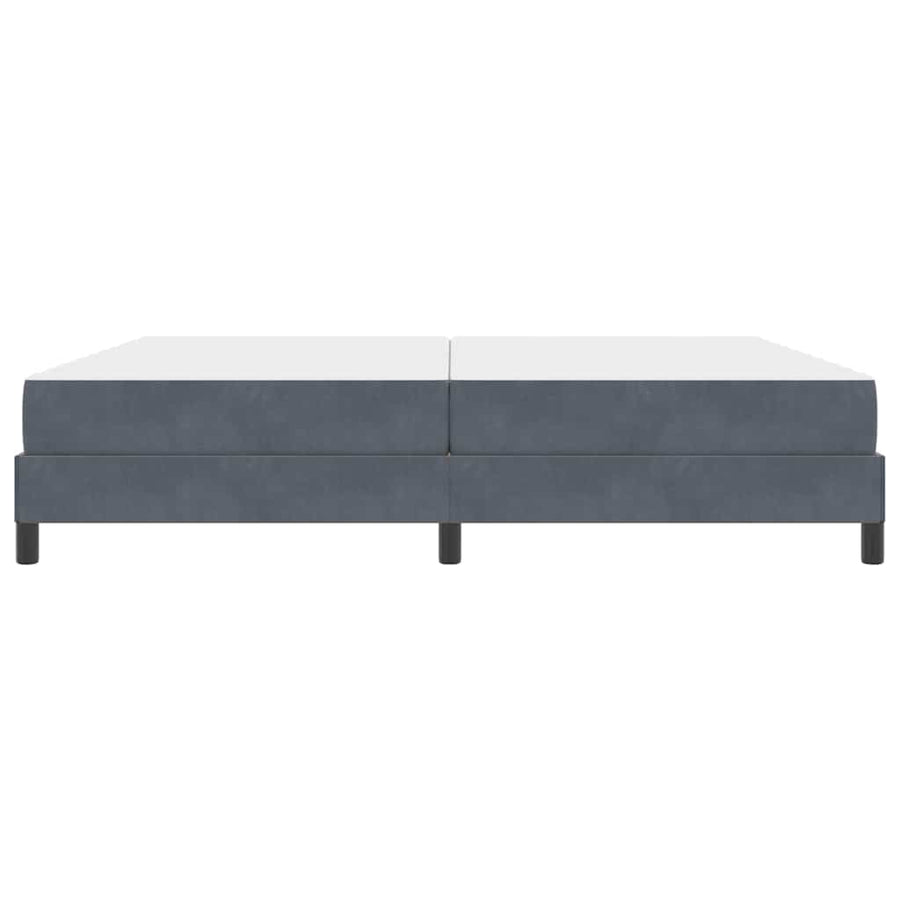 Boxspringbed met matras Donkergrijs 200 x 200 cm Fluweel
