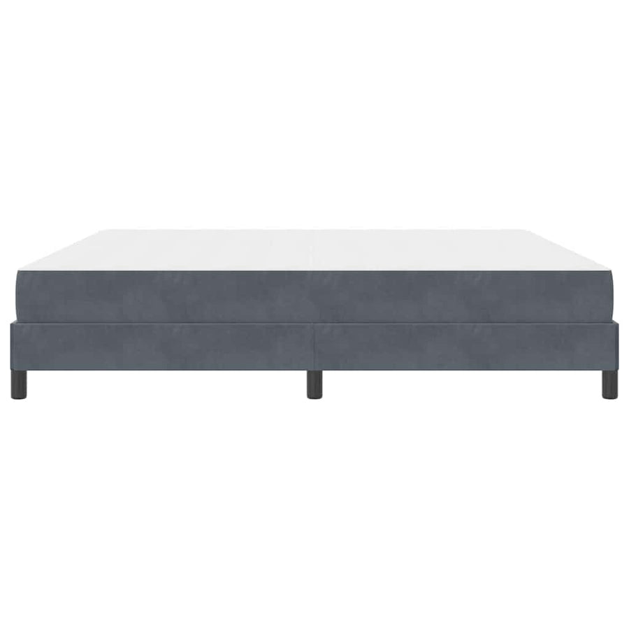 Boxspringbed met matras Donkergrijs 200 x 200 cm Fluweel